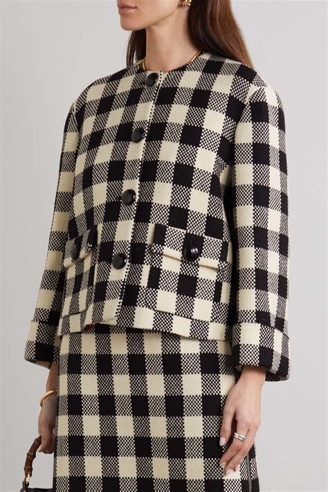 guccitop with gucci checked design|net a porter Gucci.